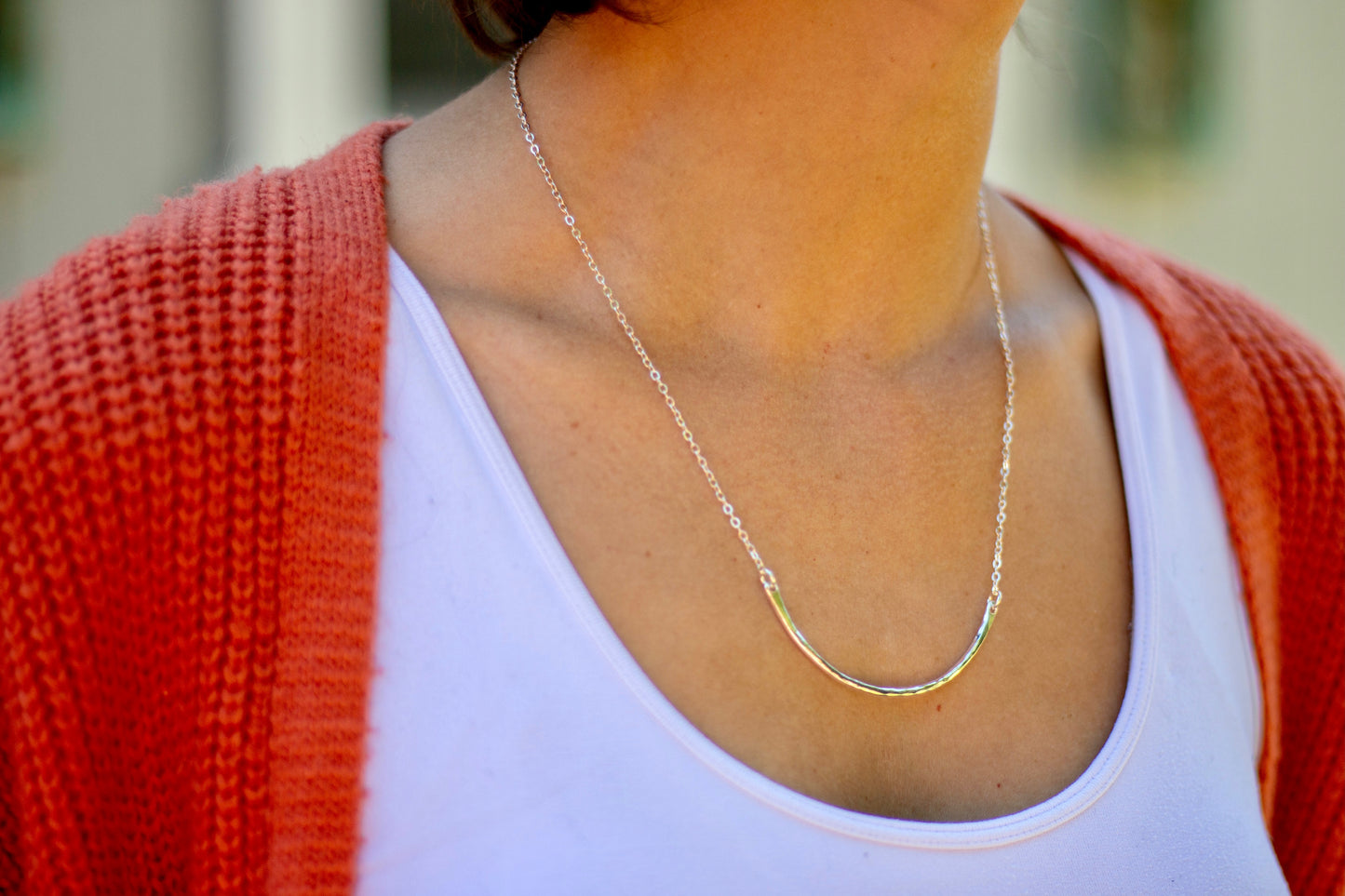 Silver Arch Necklace