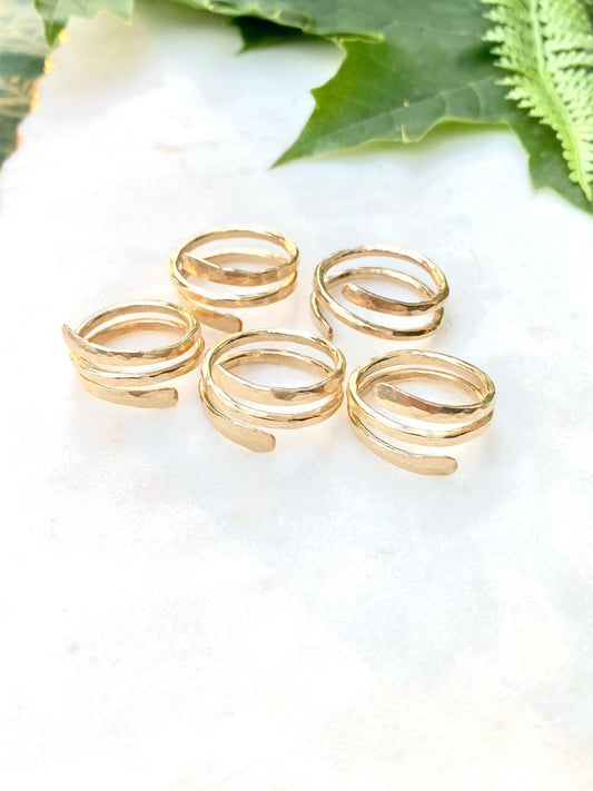 Gold Spiral Ring