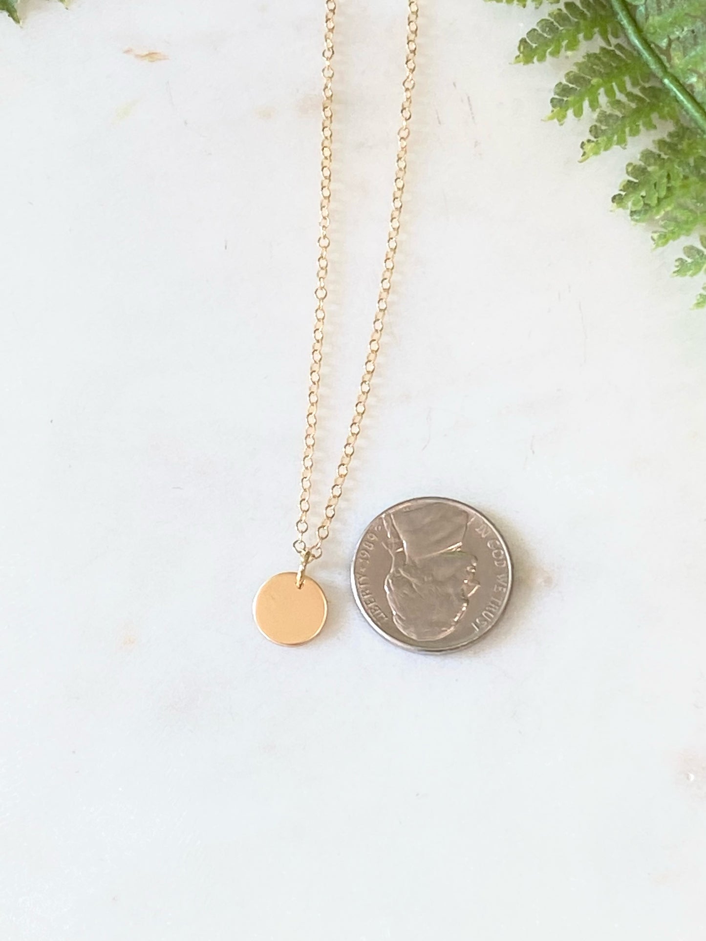 Mini Gold Circle Necklace