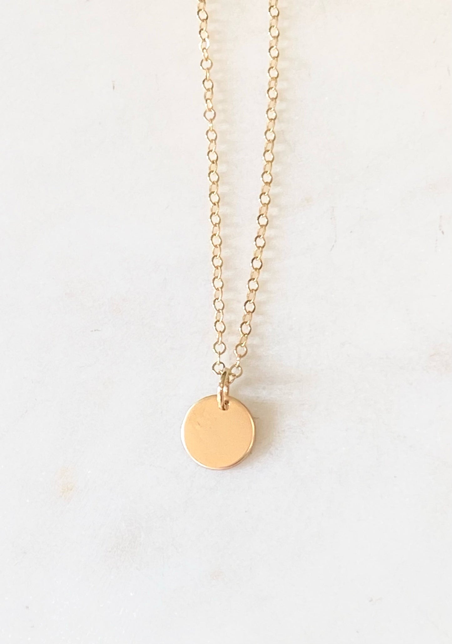 Mini Gold Circle Necklace